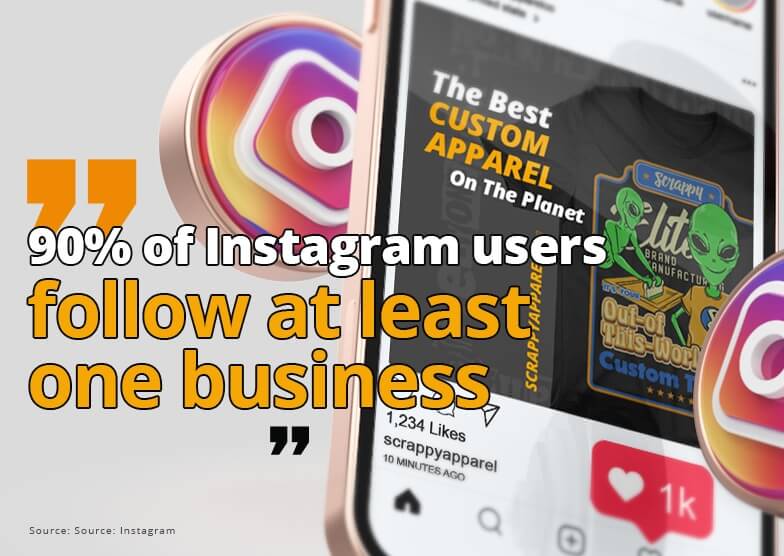 instagram users follow businesses