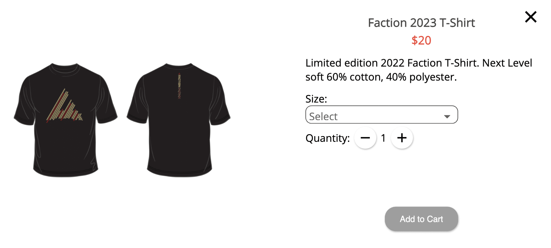 the faction atl t-shirt