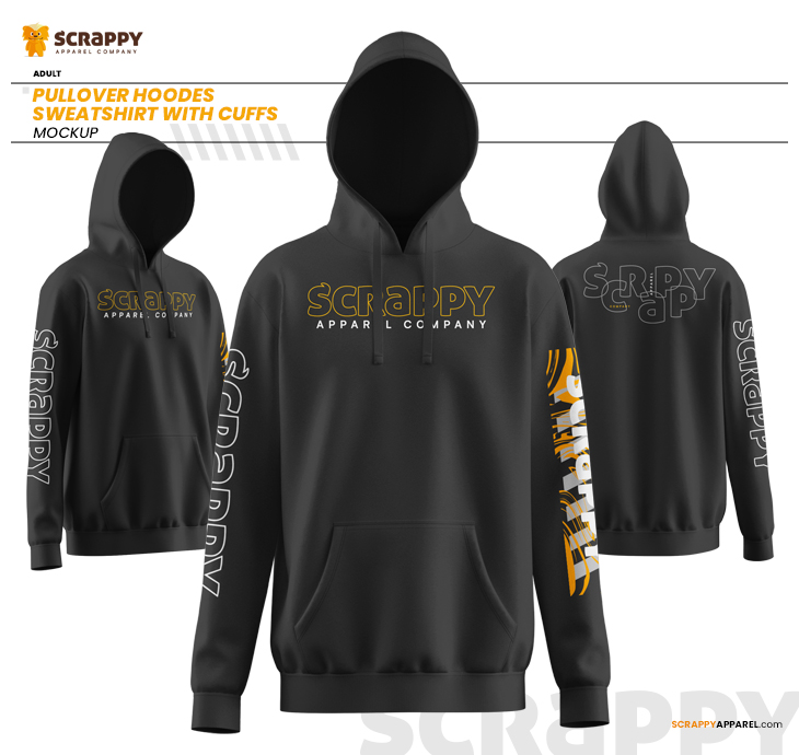 Pullover Hooded Sweatshirt (With Cuffs)