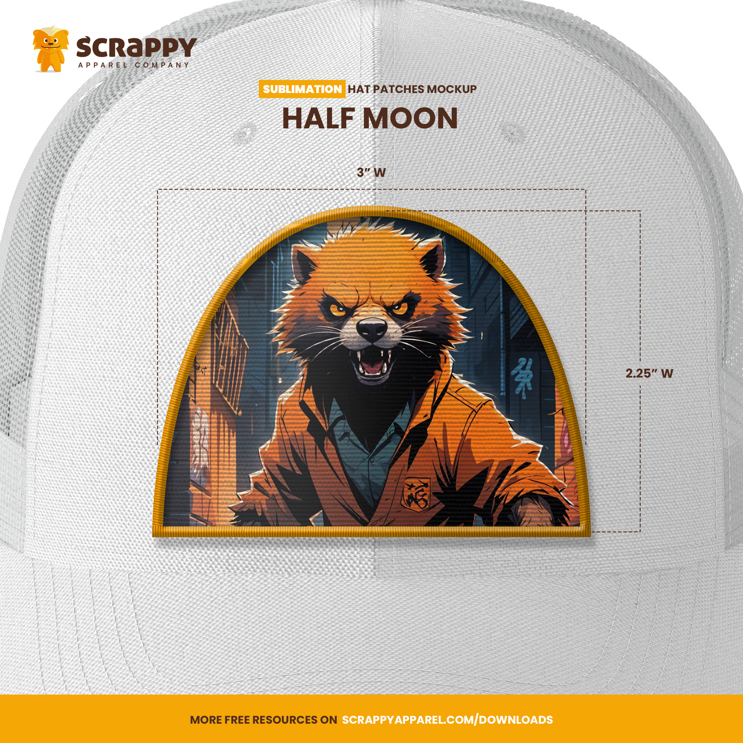 Half Moon Hat Patch