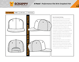6 Panel Perforated Snapback Hat